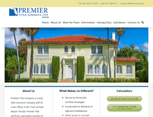 Tablet Screenshot of premiertitle.net